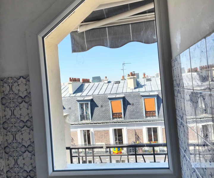 Fenêtre trapèze sur mesure PVC intérieur