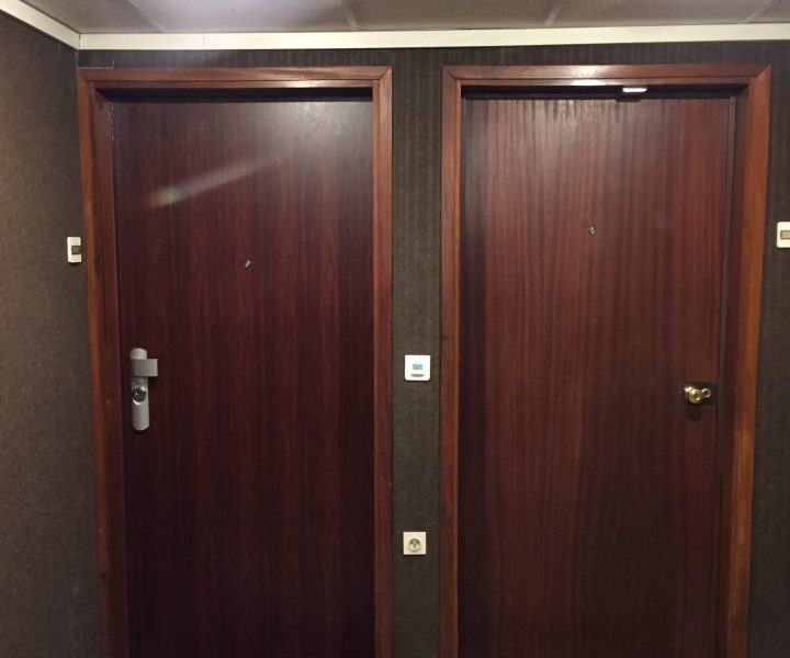 Bloc porte blindée acajou extérieur
